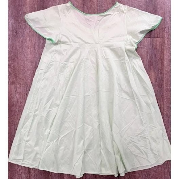 Vintage 80's Lorraine lime green nightgown and robe‎ set size XS Peignoir - Picture 3 of 6